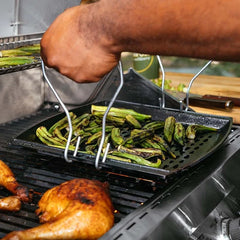 15 x 12 Inch Seasoned Cast Iron Grill Topper